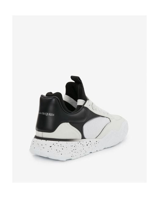 McQueen White Court Tech Lace-Up Sneakers for men