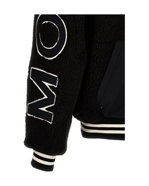 Moose Knuckles Black Long-Sleeved Zipper Casual Jacket for men