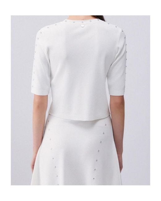 Liu Jo Blue Studded Knitted Top