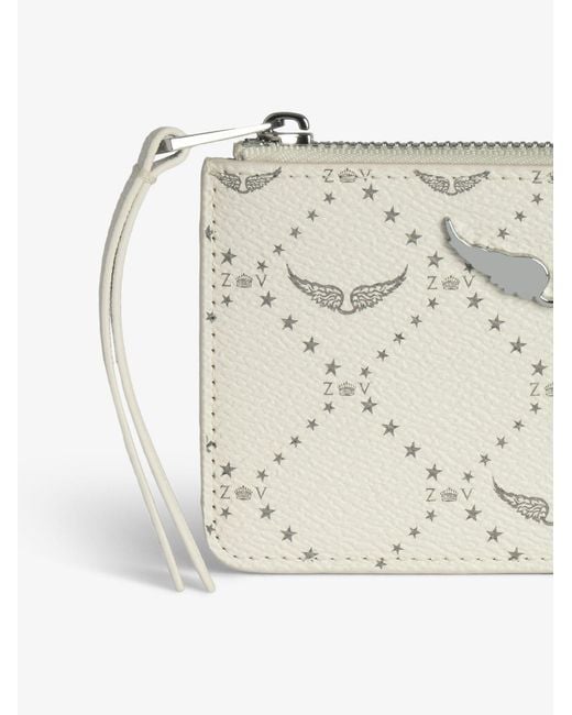 Zadig & Voltaire White Monogram Card Holder