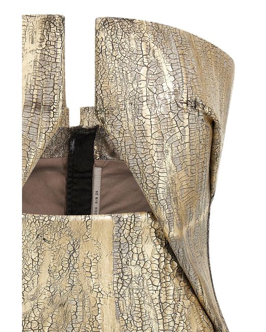 Rick Owens Metallic Prong-Detail Strapless Top