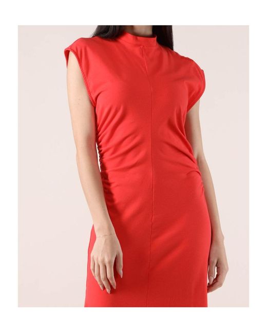 MSGM Red Sleeveless Dress