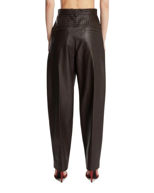 Bottega Veneta Black Leather Pants