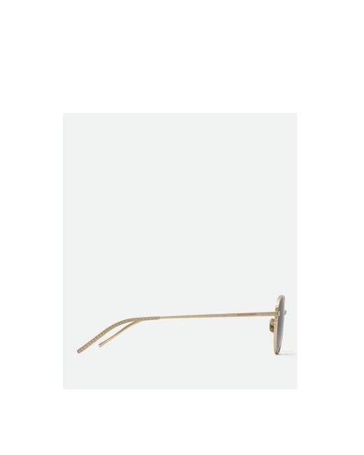 Bottega Veneta Brown Eyewear Intrecciato Panthos Sunglasses