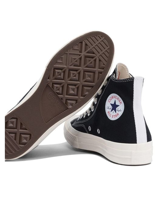 COMME DES GARÇONS PLAY Blue Logo High-Top Casual Shoes for men