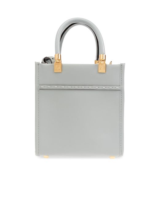 Fendi Gray Sunshine Mini Tote Bag