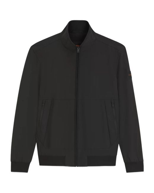 Boss Black Water-Repellent Softshell Jacket With Detachable Sleeves for men