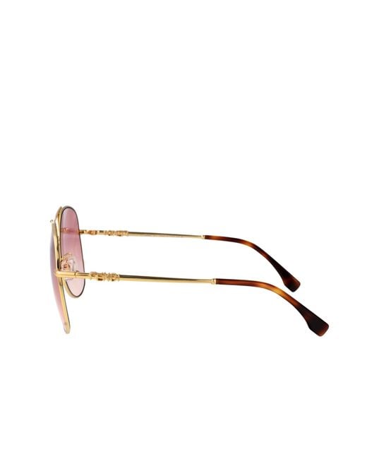 Fendi Pink Eyewear Pilot Frame Sunglasses
