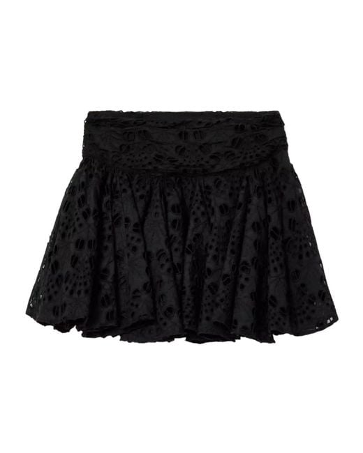 AllSaints Black Dotty Broderie Anglaise Skirt