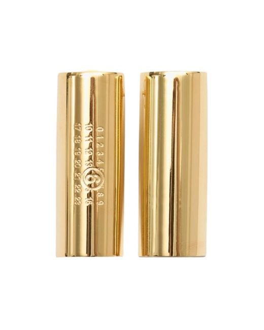 MM6 by Maison Margiela Metallic Numeric Drop Earrings