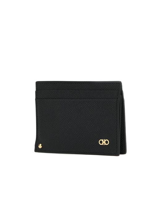 Ferragamo Black Square Card Bag for men