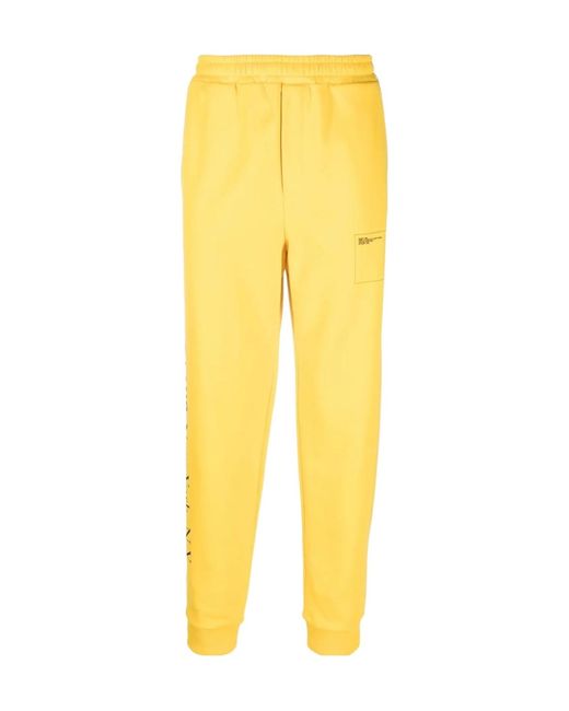 Helmut Lang Yellow New York Postcard Track Trousers for men