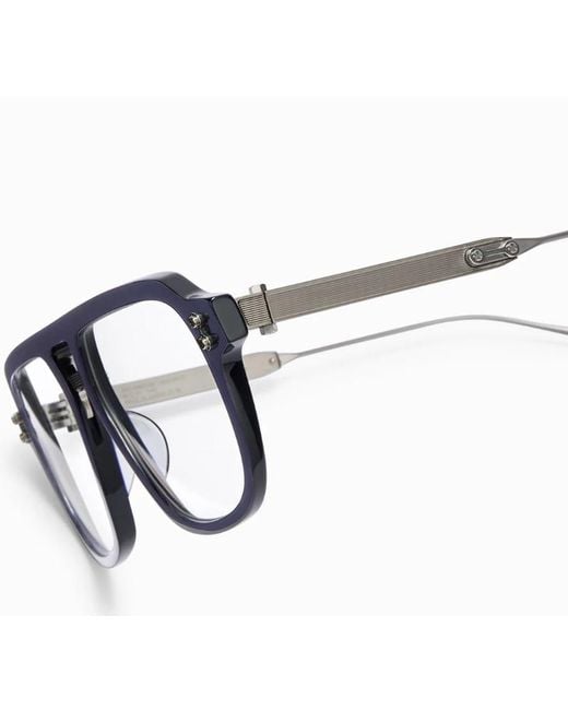 Akoni White Pilot-Frame Glasses for men