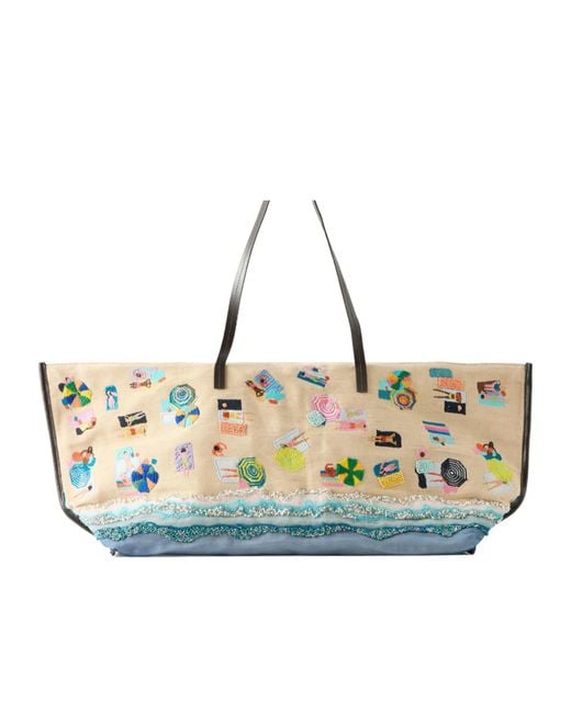 Staud Natural Beach Pattern Handbag