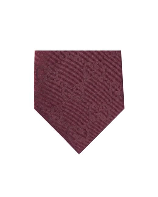 Gucci Purple Gg Jacquard Tie for men