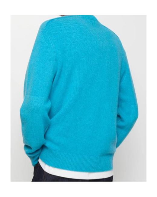Burberry Blue Ekd Intarsia-Knit Crewneck Jumper for men