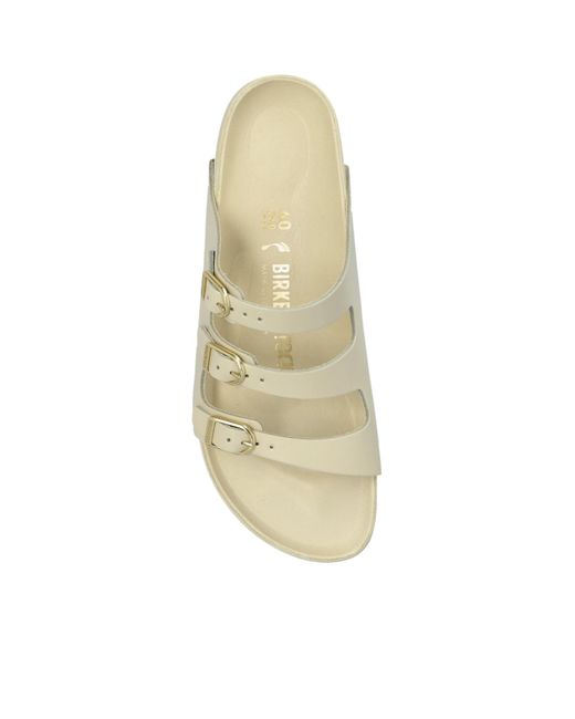 Birkenstock White Florida Triple-Buckle Slide Sandals