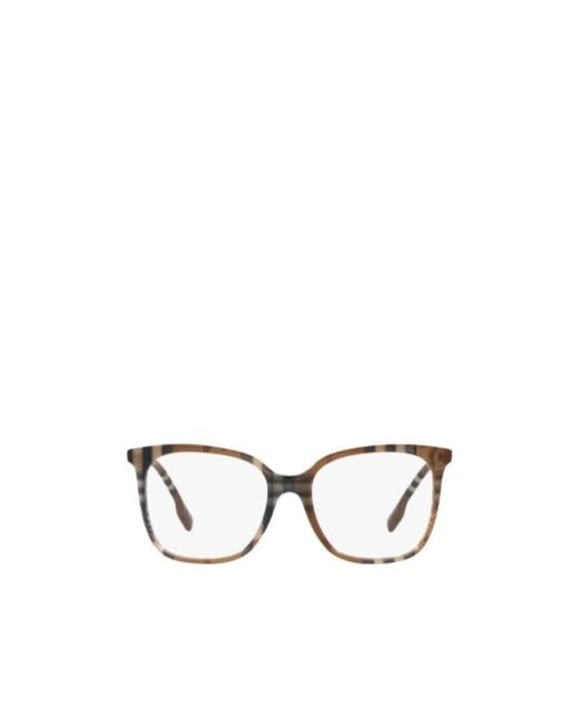 Burberry White Eyewear Square Frame Glasses
