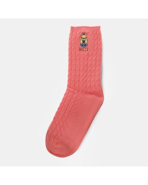 Gucci Pink Logo Socks