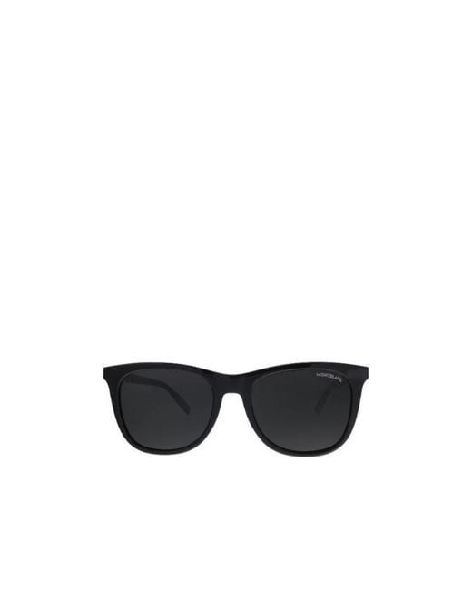 Montblanc Black Round Sunglasses for men