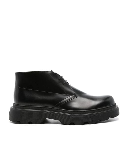 Tod's Black Round Toe Ankle Boots for men