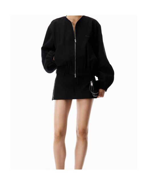Alexander Wang Black Zip-Up Bomber Jacket