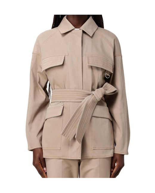 Max Mara Natural Long-Sleeved Casual Jacket
