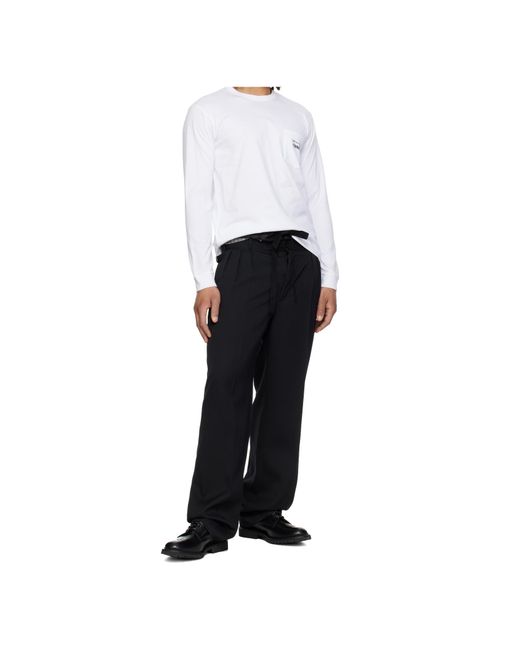 Comme des Garçons White Long Sleeve T-Shirt for men