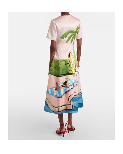 Leo White Caroline Cotton And Silk Midi Dress