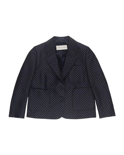 Dries Van Noten Blue Single-Breasted Jacket