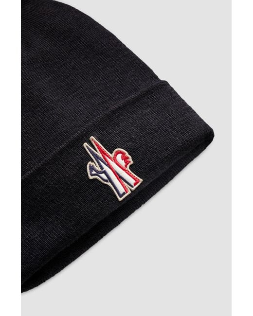 Moncler Black Wool Beanie for men