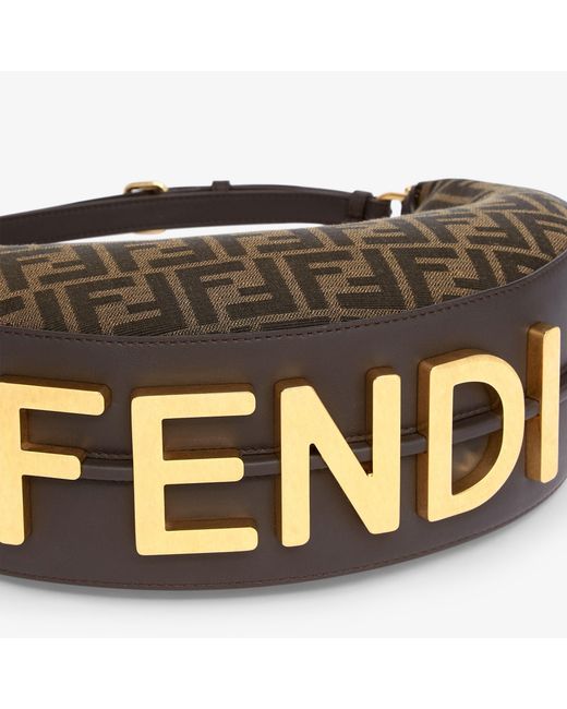 Fendi Gray Graphy Small Hobo Bag