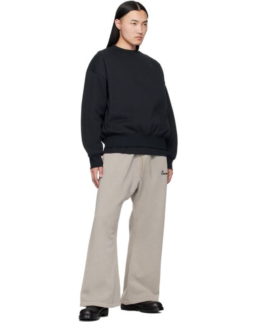 Fear Of God Black Crew Neck Sweatshirt for men