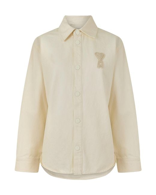 AMI White Versatile Long Sleeve Shirt