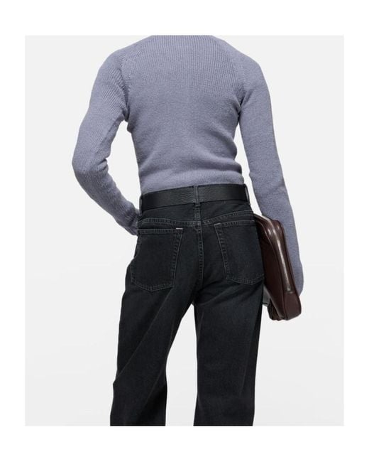 Acne Blue Button-Up Cardigan