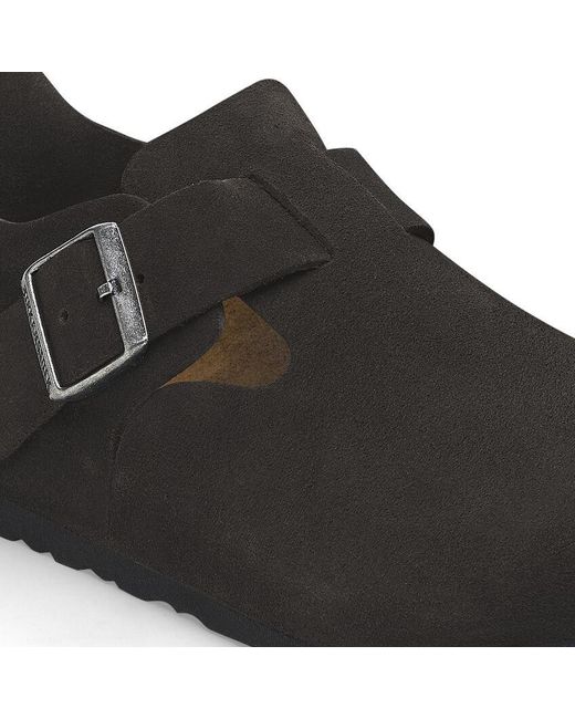 Birkenstock Black London Suede Loafers for men