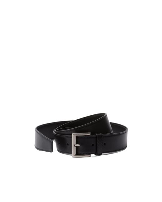 Prada White Square Buckle Belt