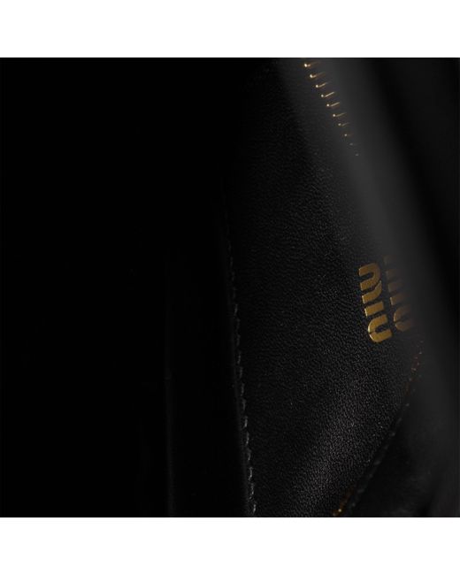 Miu Miu Black Matelassé Shoulder Bag