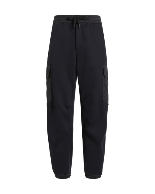 Dolce & Gabbana Blue Cotton-Blend Sweatpants for men