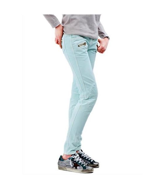 Balmain Blue Metal Zipper Jeans