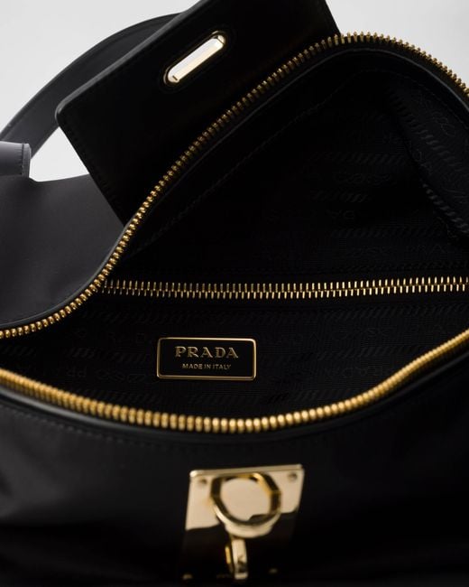 Prada Black Triangle-Logo Zipped Large Luggage