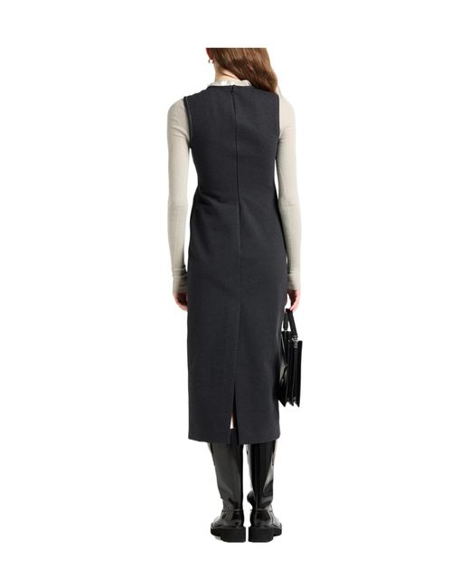 Brunello Cucinelli Black Fitted Sleeveless Dress