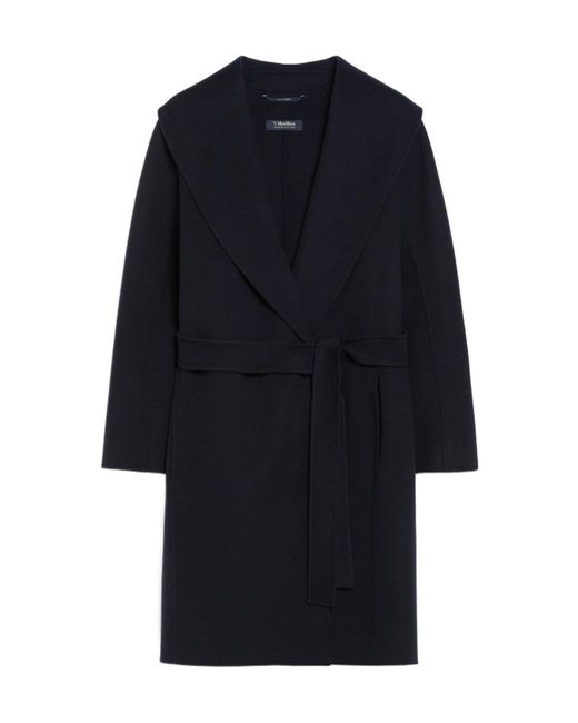 Max Mara Blue 'S Messi Belted Coat