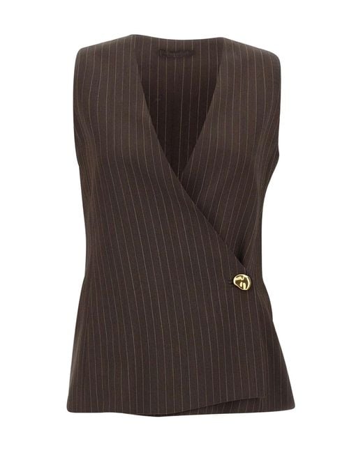 Marella Brown Striped Vest
