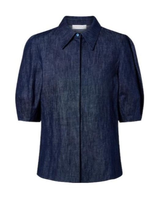 Gabriela Hearst Blue Cotton And Linen Denim Shirt