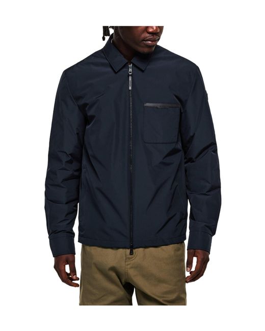 Moncler Blue Zip-Up Shirt Jacket for men