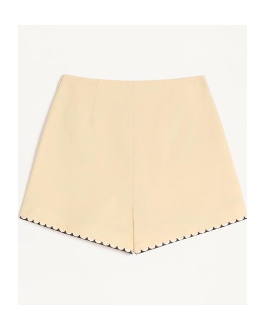 Valentino Natural Embroidered Shorts