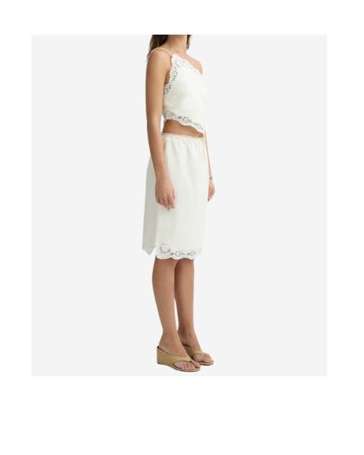 Posse White One-Shoulder Top