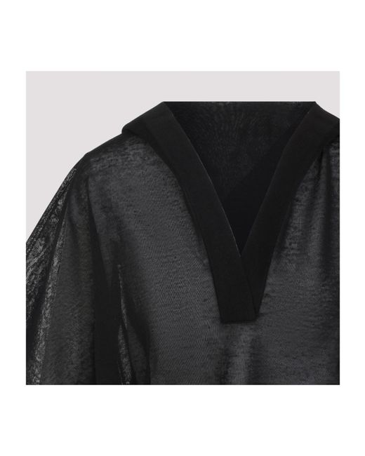 Alaïa Black V-Neck Long-Sleeve Top