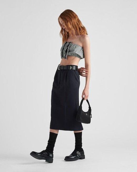 Prada Black Logo Details Shoulder Bag